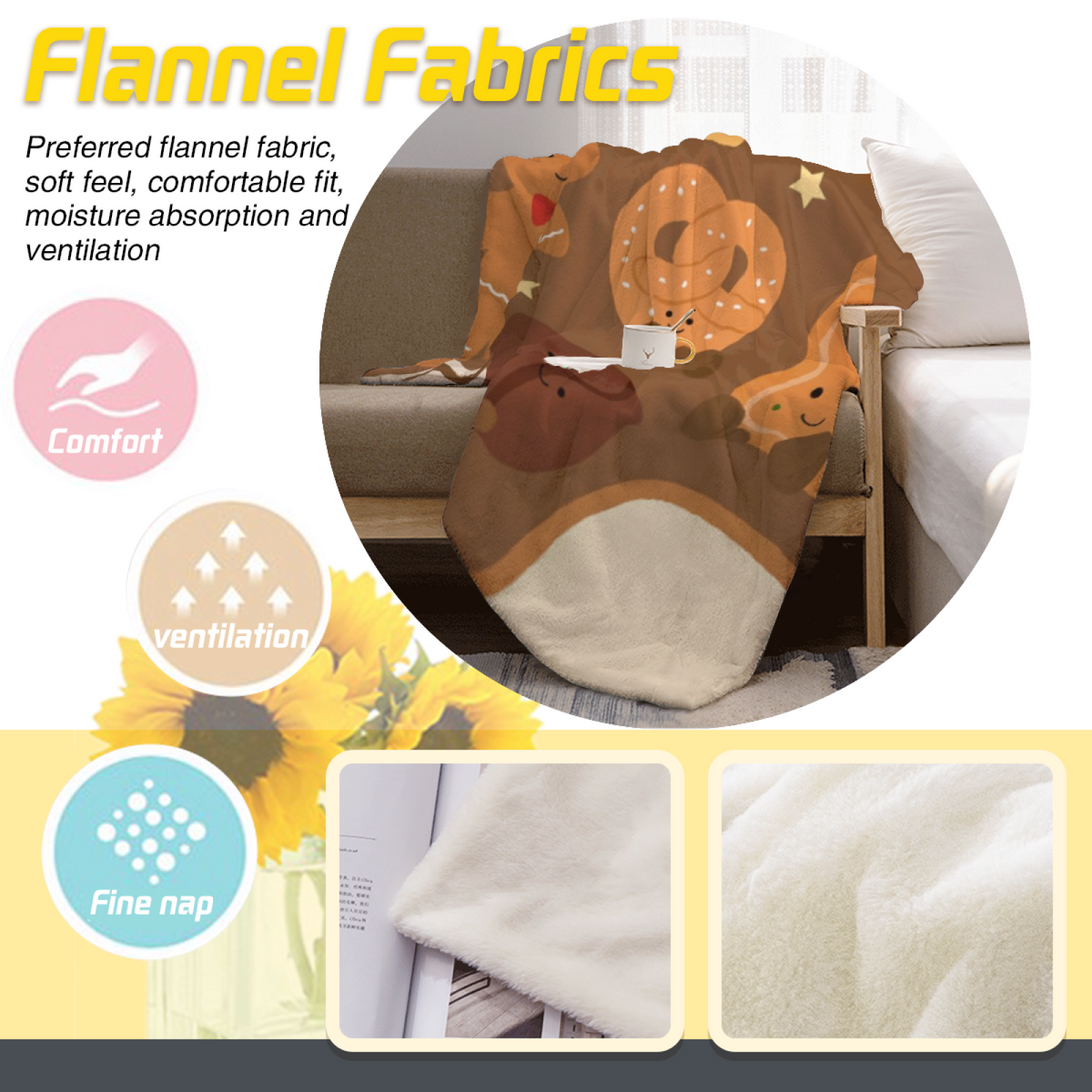Eclectic Design Prairie Breeze Rich Multicolor Flannel Sofa Throw