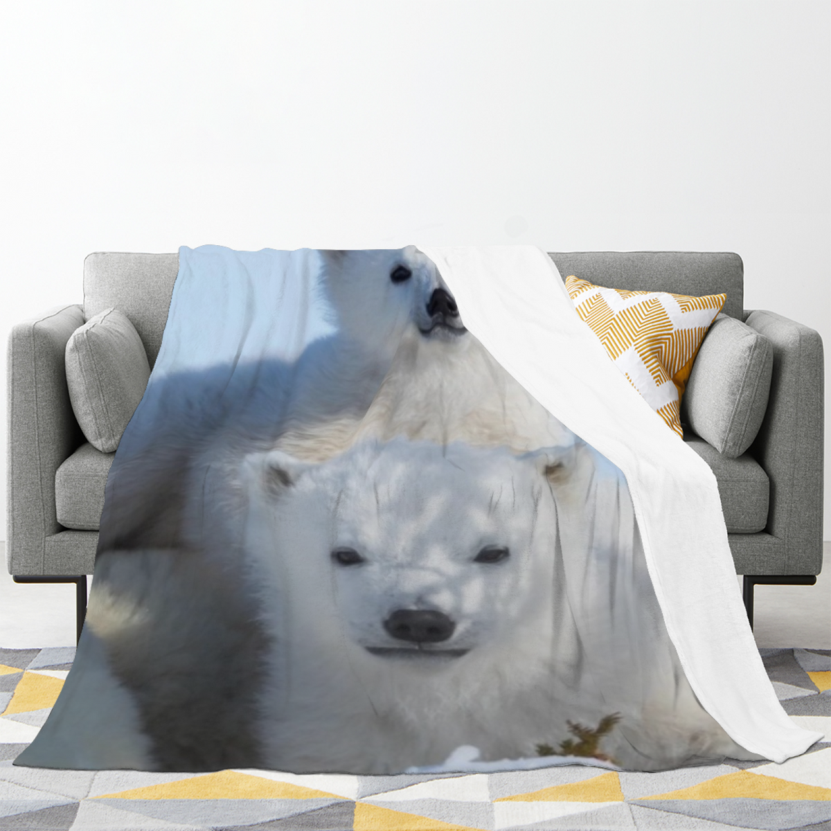 Soft Neutral Zephyr Tapestry Decorative Flannel Blanket