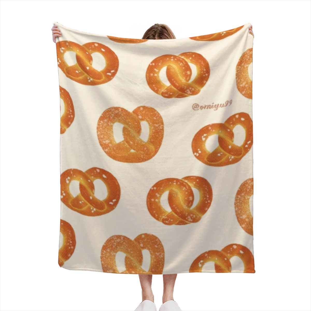 Pastel Multicolor Saffron Mosaic Plush Flannel Throw