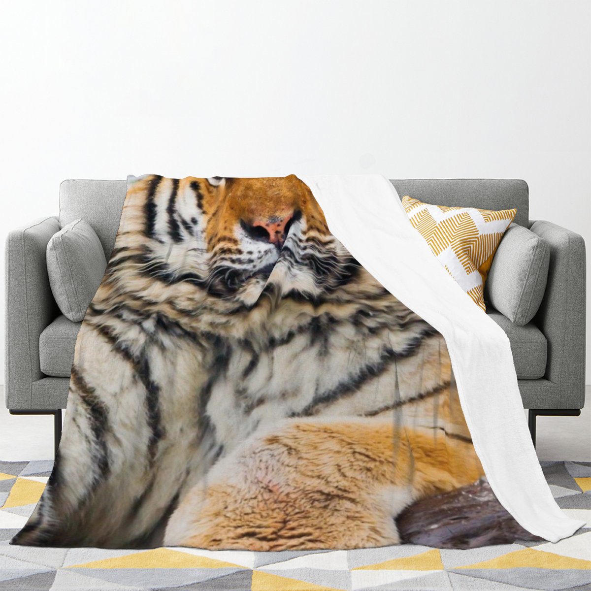 Blush Haven Earthy Multicolor Bohemian Flannel Throw Blanket