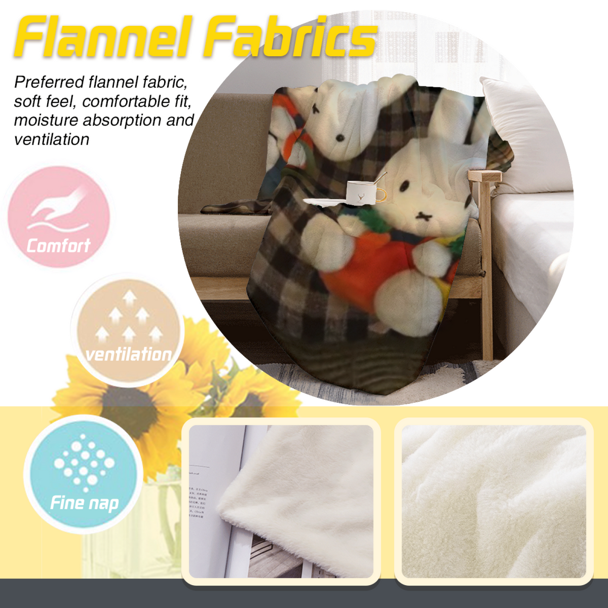Wildwood Galaxy Inspired Cozy Flannel Bed Blanket ¨C Earthy Neutral Palette
