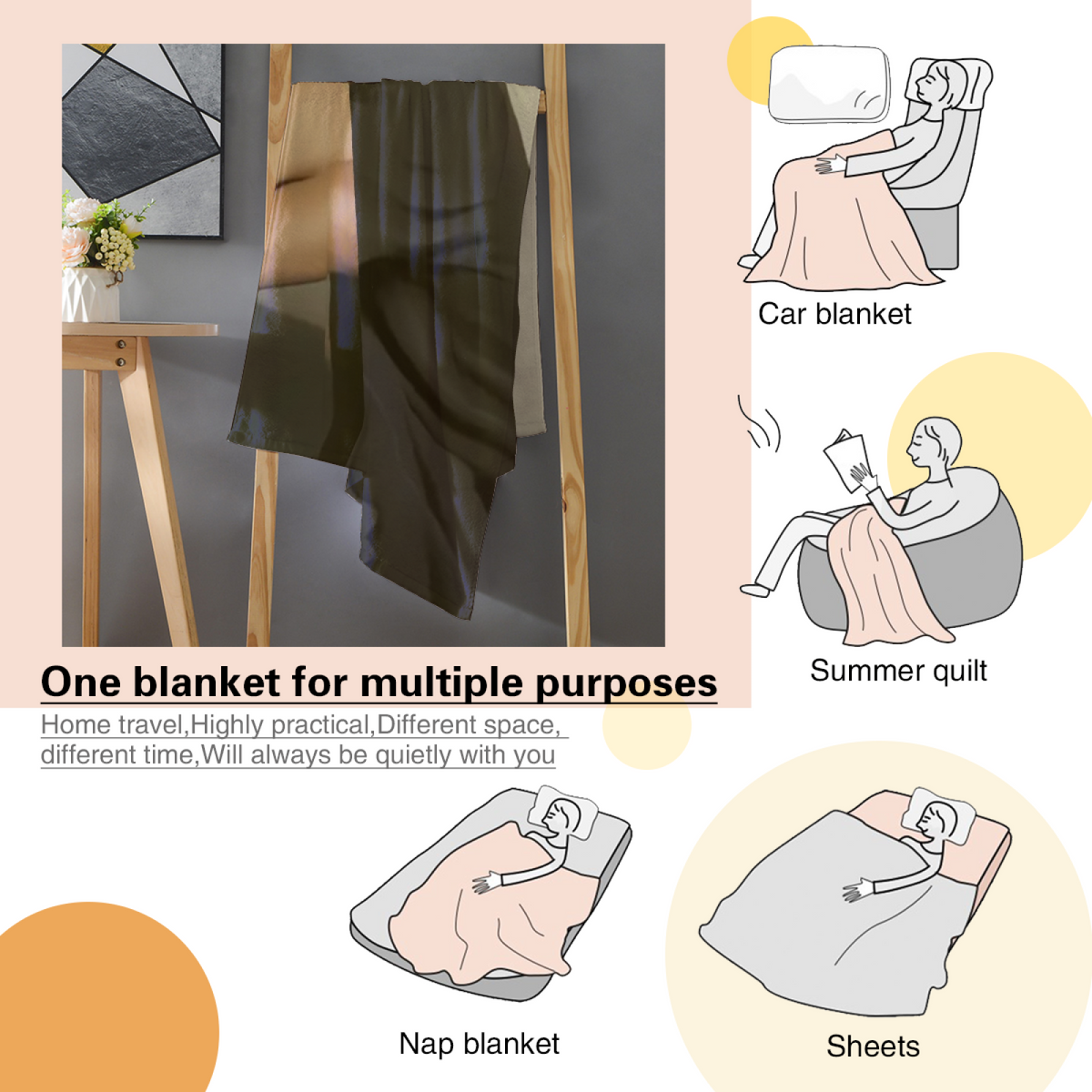 Radiant & Thicket Playful Graphic All-Season Flannel Blanket