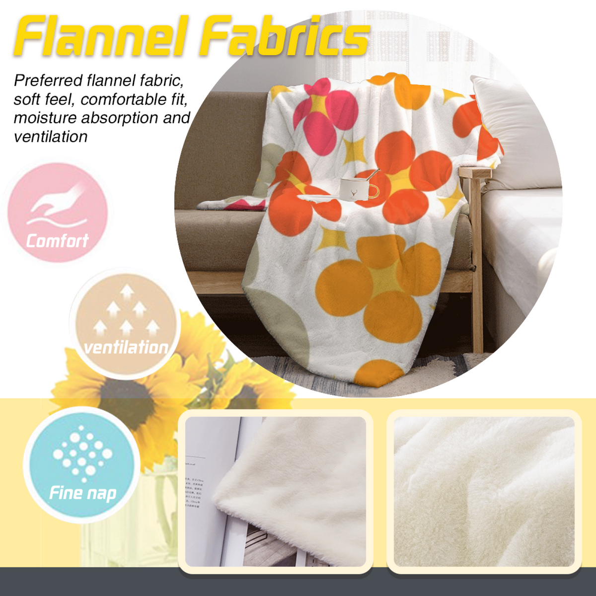 Earthy Neutral Aurora Solstice Lightweight Flannel Throw ¨C Contemporary Pattern