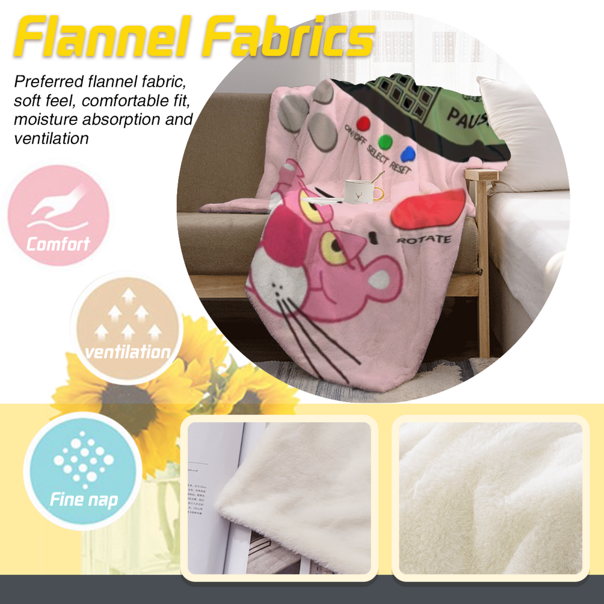 Soft Minimalist All-Season Flannel Blanket ¨C Celestial Carnival Collection