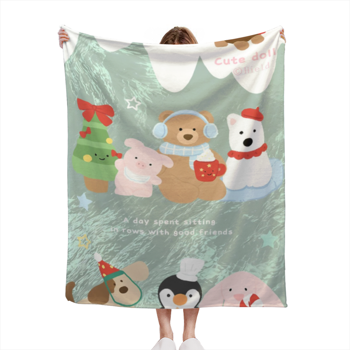 Radiant Mosaic Soft Neutral Art Flannel Throw Blanket