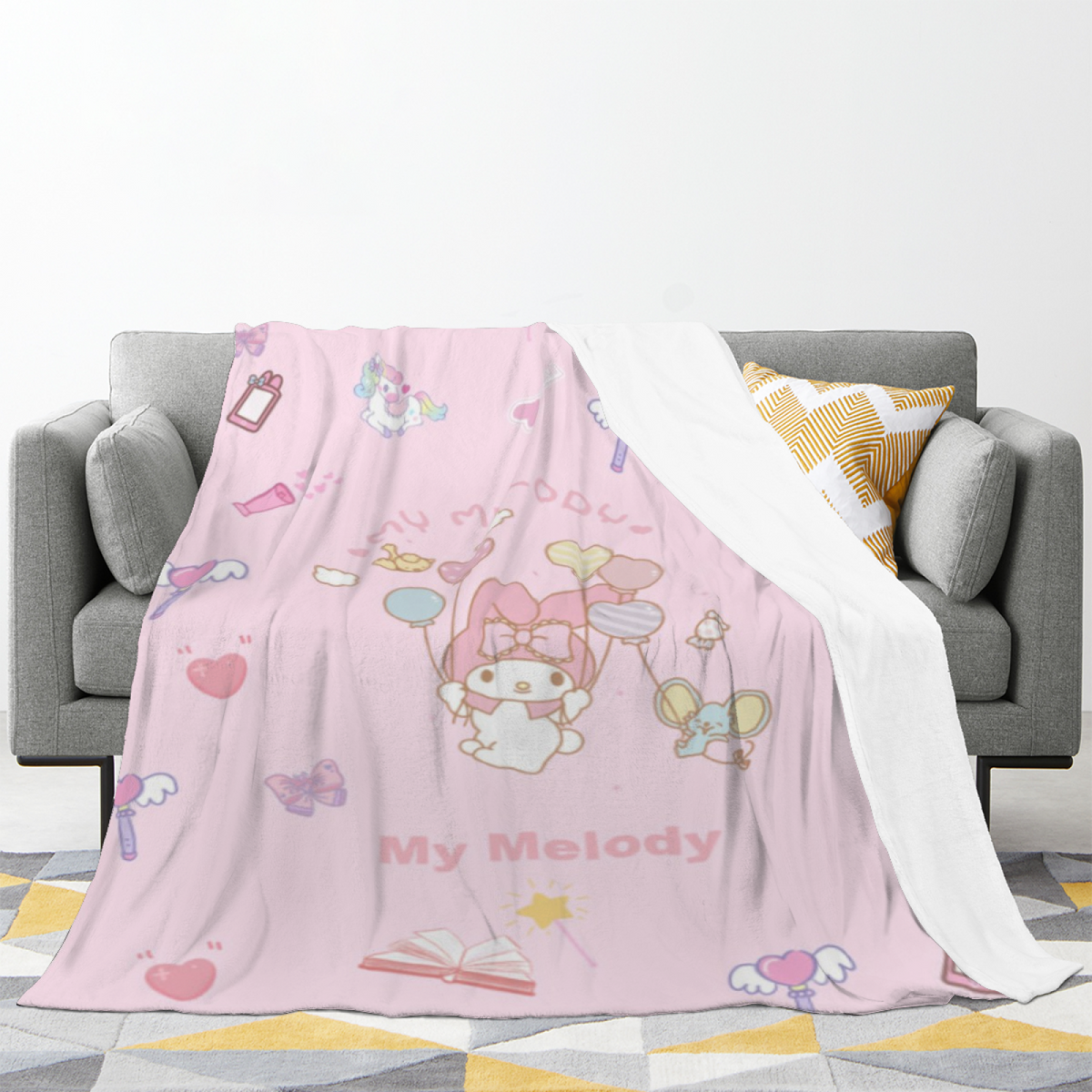 Soft Minimalist Plush Flannel Throw ¨C Serene Carnival Collection