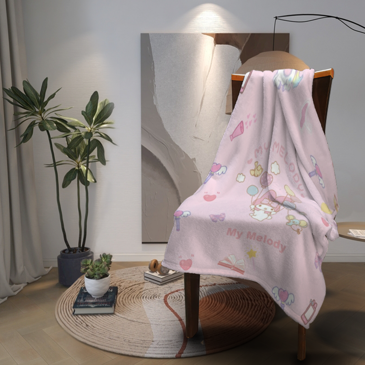 Soft Minimalist Plush Flannel Throw ¨C Serene Carnival Collection