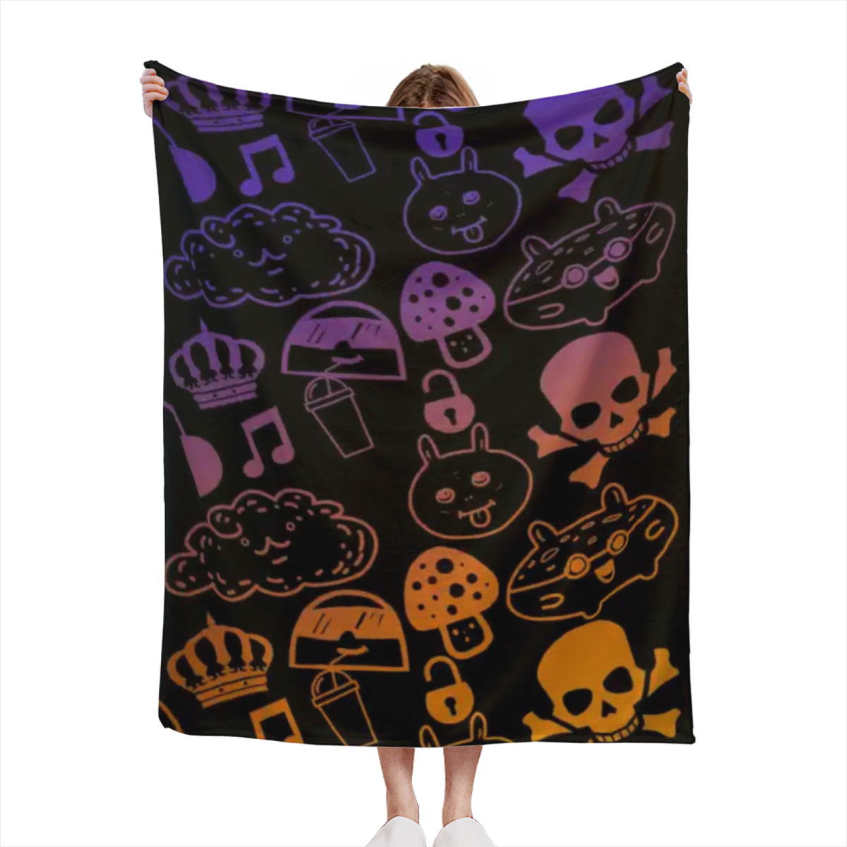 Flannel Throw Blanket with Aurora Wonder Cozy Cottage Artwork