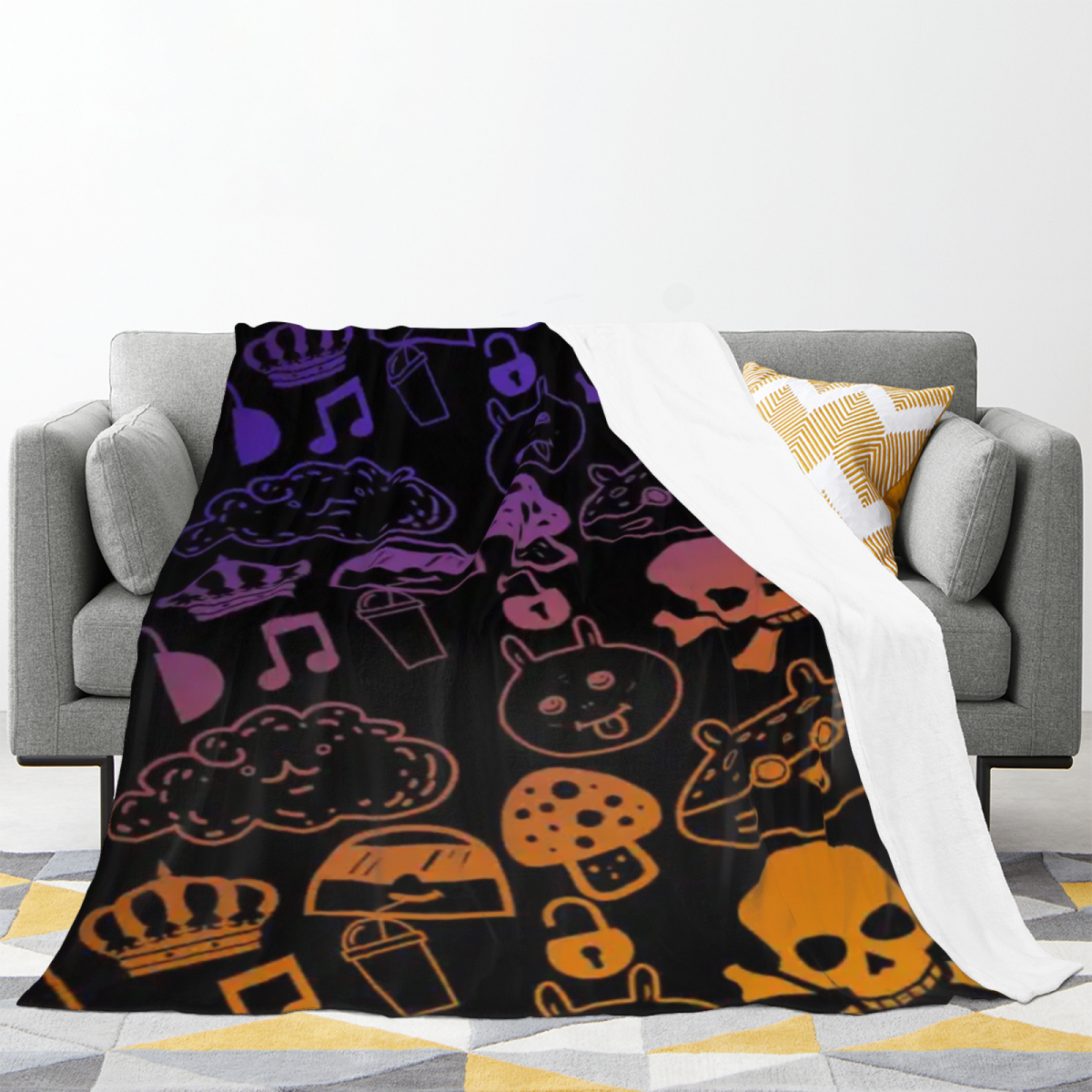 Flannel Throw Blanket with Aurora Wonder Cozy Cottage Artwork