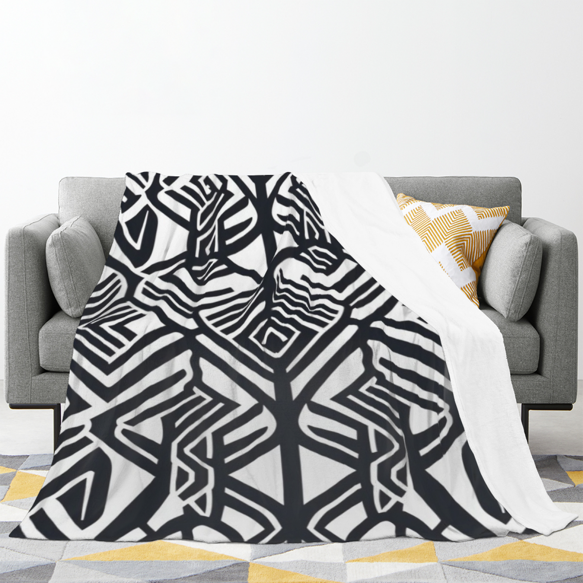 Pastel Multicolor Whimsical Decor Plush Flannel Throw ¨C Misty Tapestry Edition