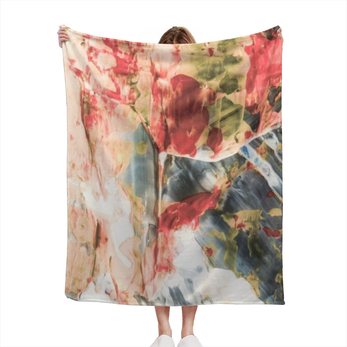Saffron Reverie Pastel Multicolor Cozy Soft Flannel Blanket