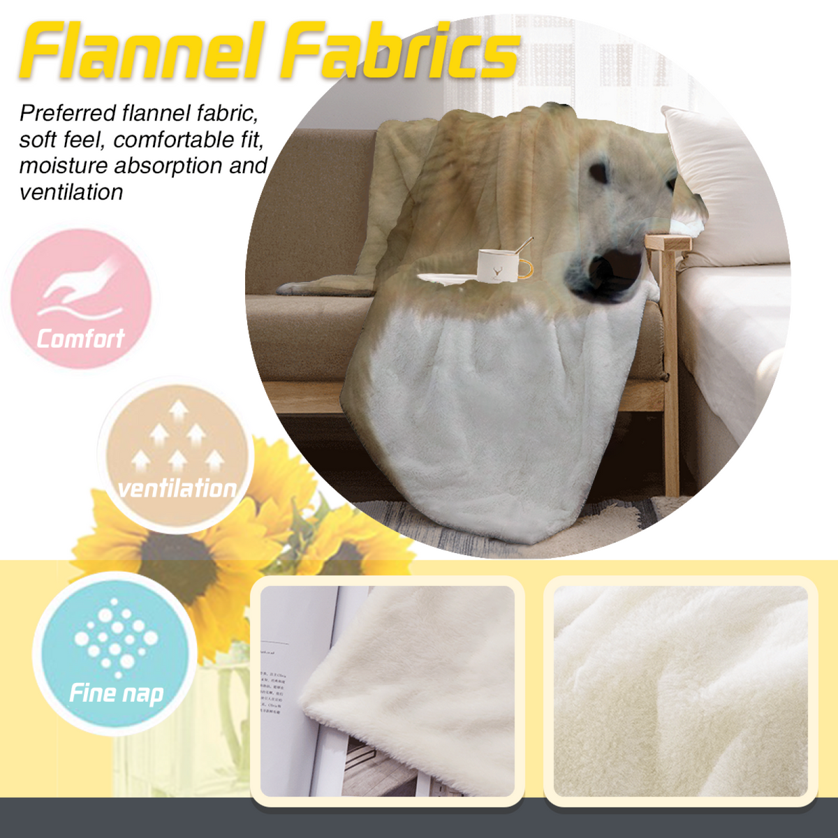 Blush Trail Soft Neutral Art Flannel Throw Blanket