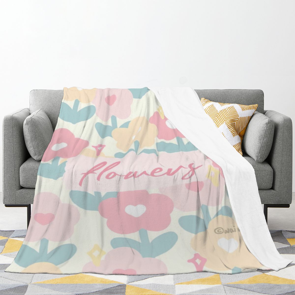 Twilight & Spectrum Playful Graphic All-Season Flannel Blanket