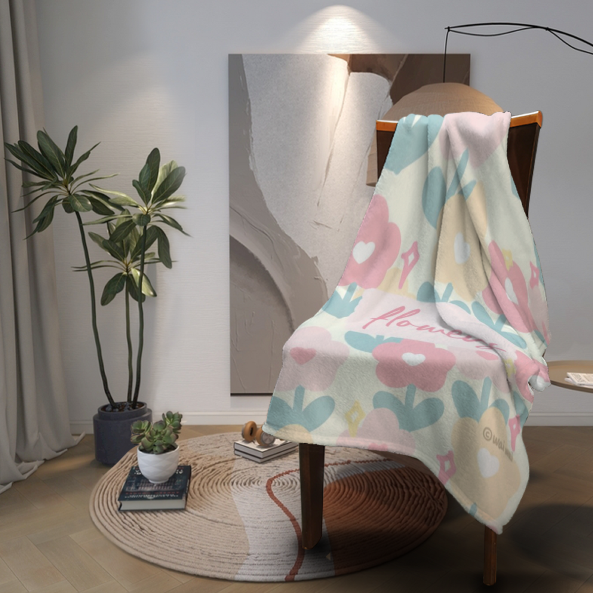 Twilight & Spectrum Playful Graphic All-Season Flannel Blanket