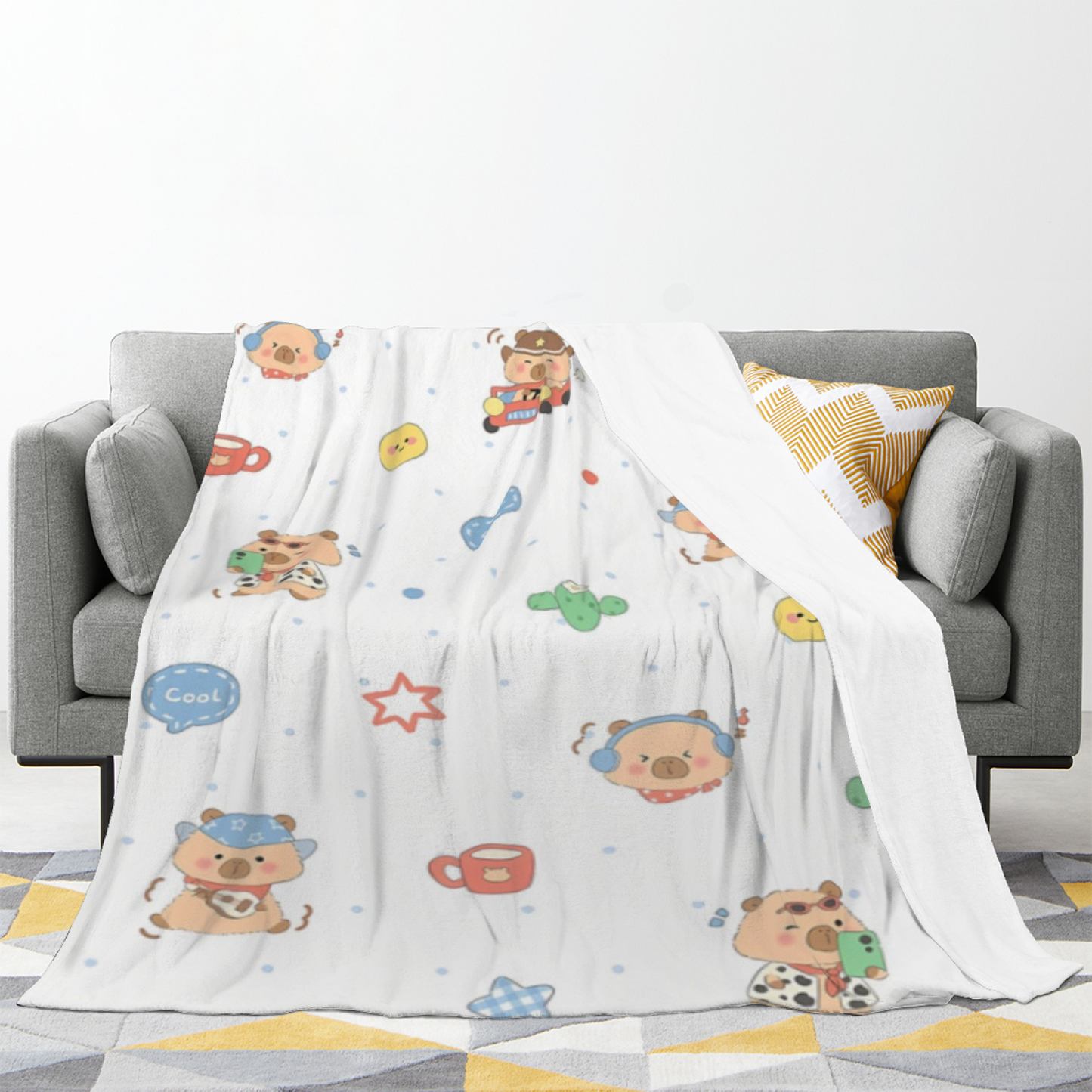 Modern Artistic Pattern Throw Blanket ¨C Decorative Colorful Cozy Home Blanket