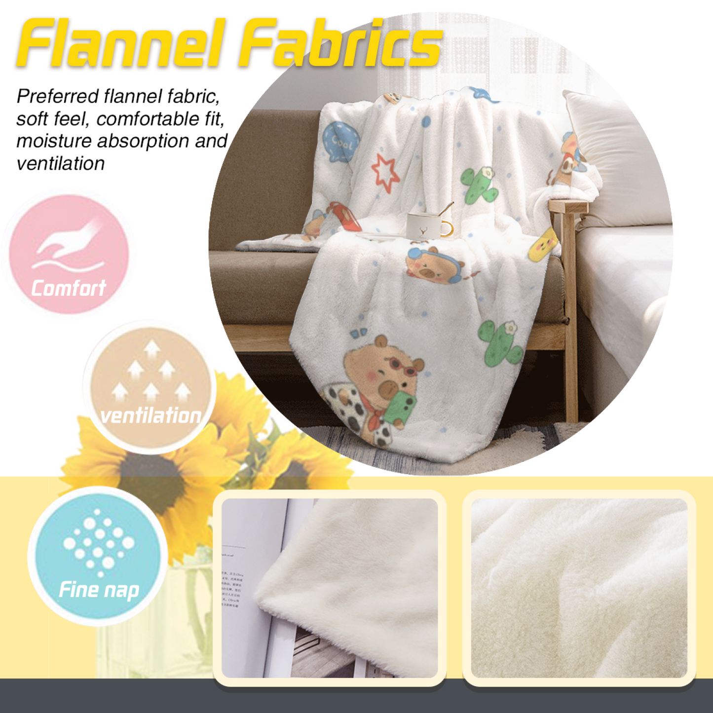Modern Artistic Pattern Throw Blanket ¨C Decorative Colorful Cozy Home Blanket