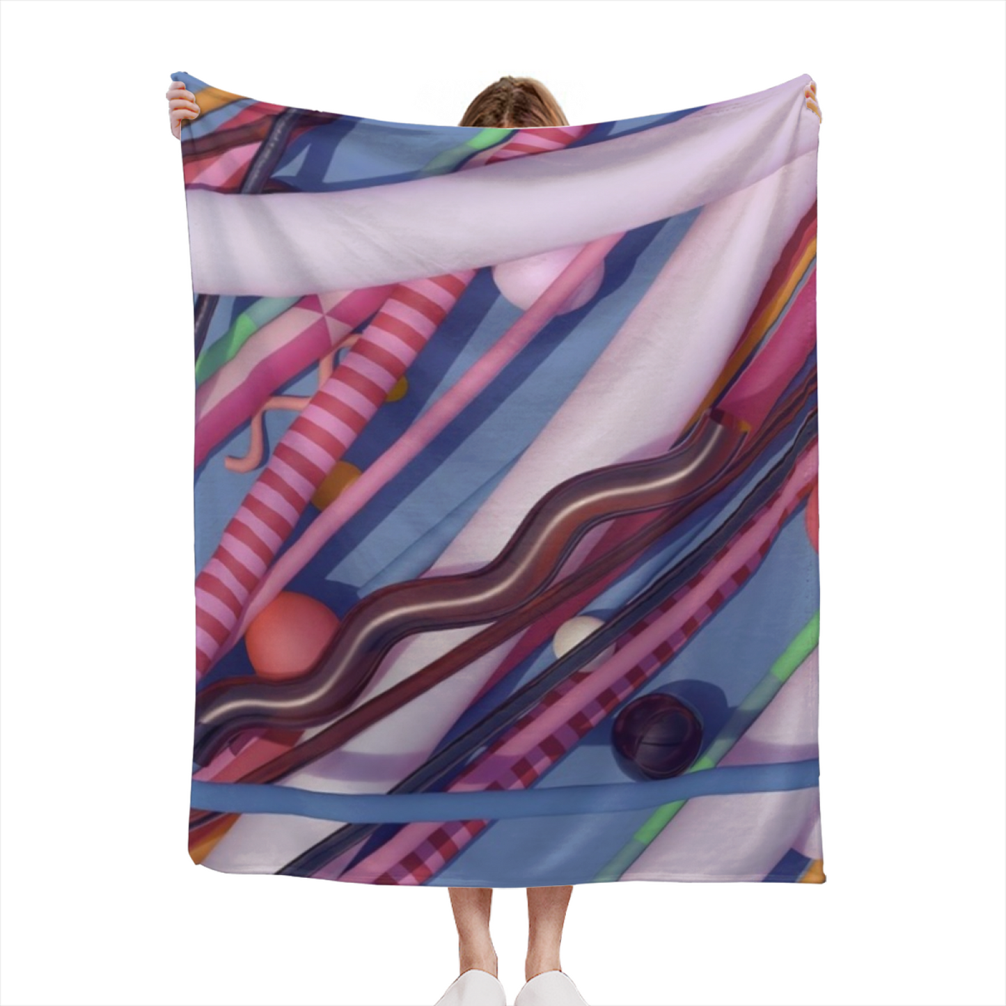 Modern Colorful Throw Blanket ¨C Decorative Printed Artistic Home Blanket
