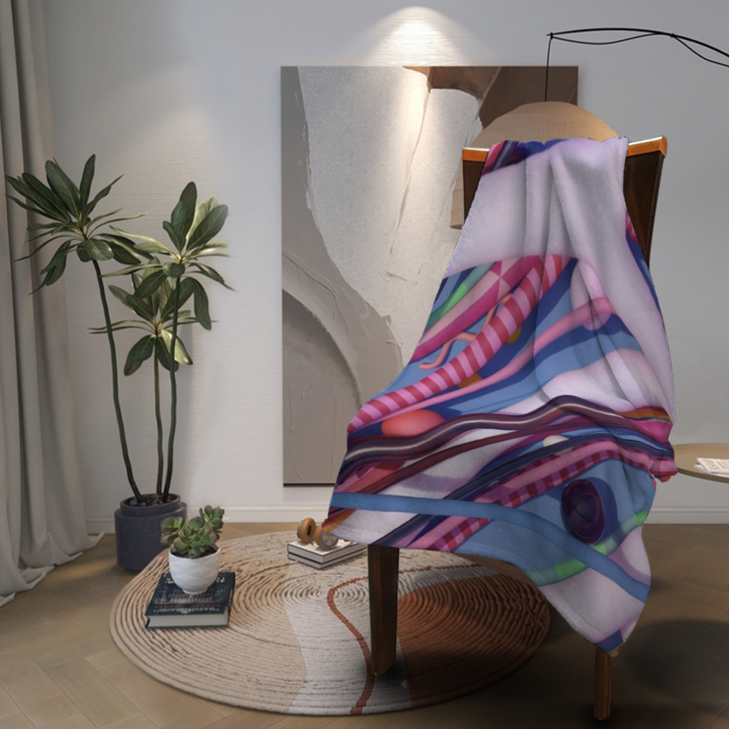 Modern Colorful Throw Blanket ¨C Decorative Printed Artistic Home Blanket