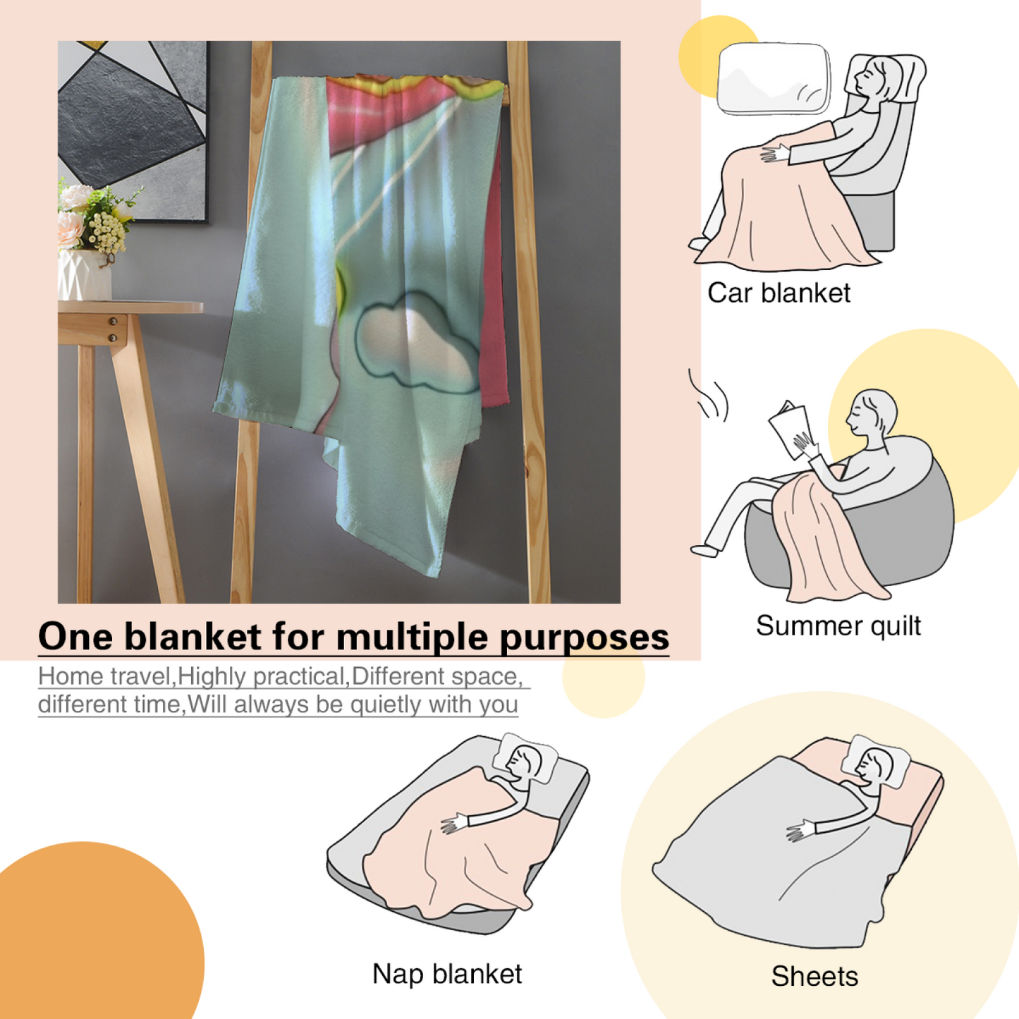Pastel Pink Gift Box Flannel Throw Blanket ¨C Cute Sweet Holiday Design