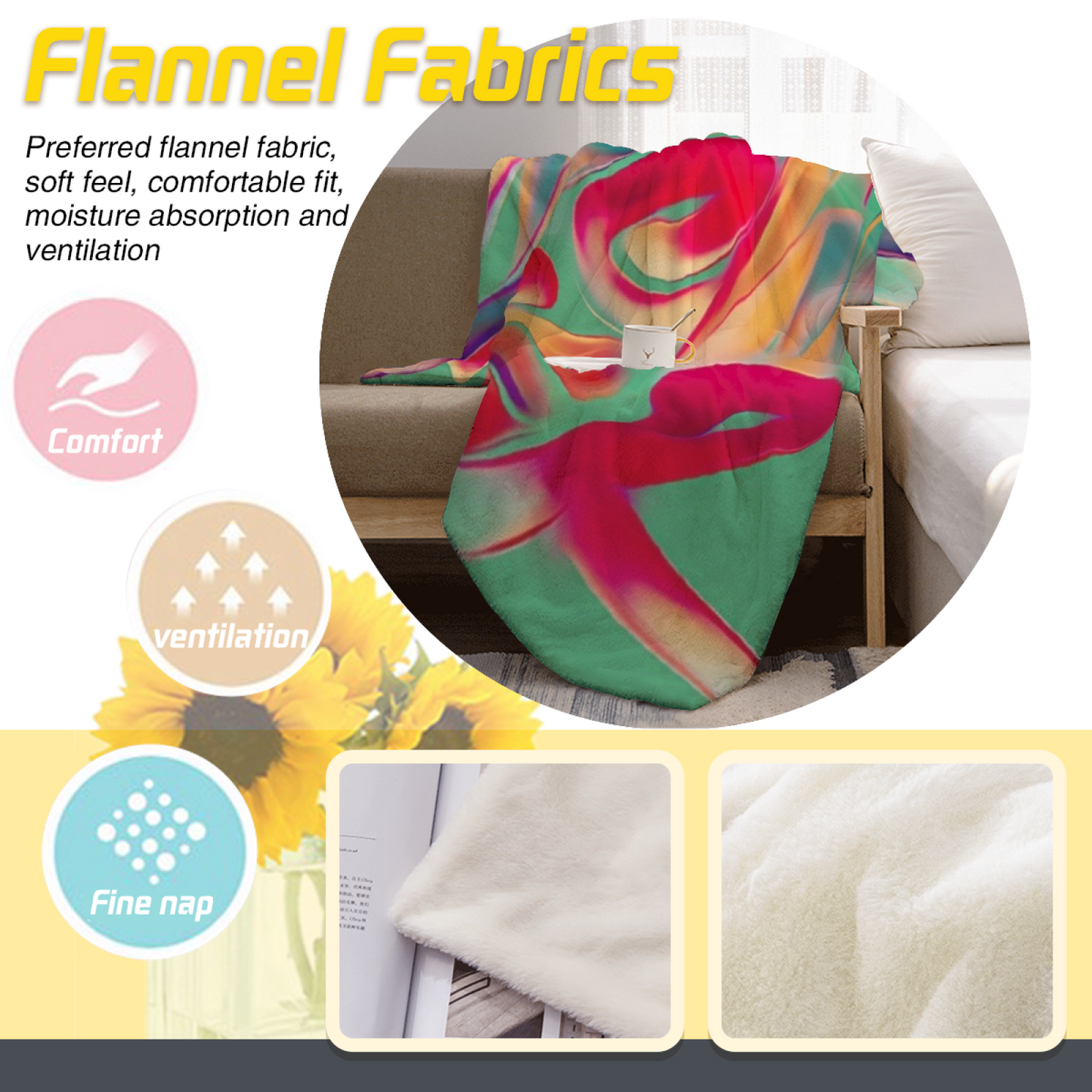 Colorful Modern Pattern Throw Blanket ¨C Decorative Cozy Home Blanket
