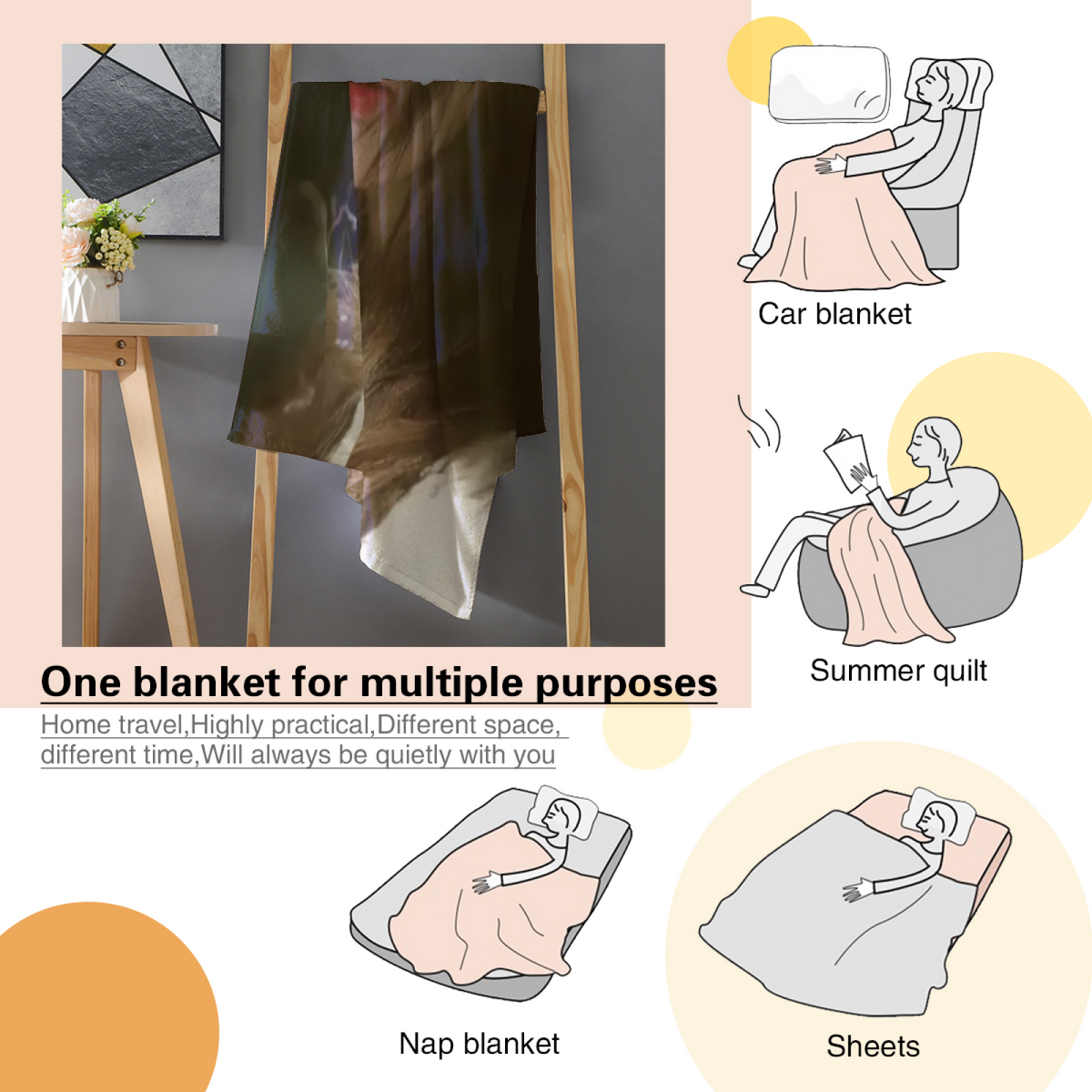 Coastal Whisper Soft Flannel Blanket in Dusty Lilac