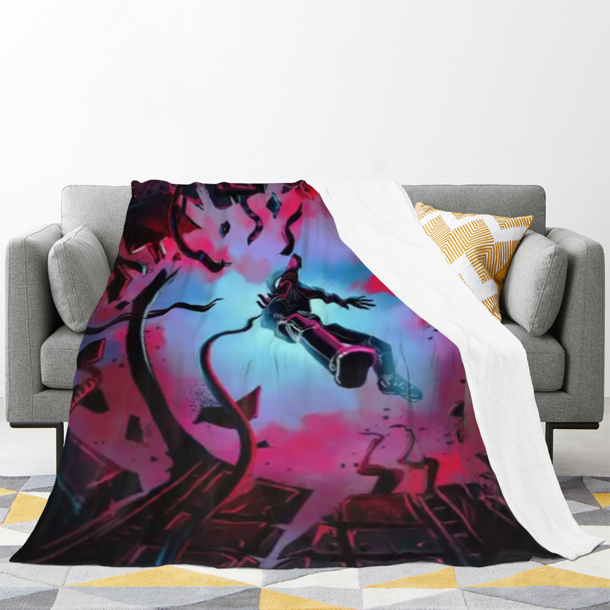 Pastel Multicolor Whimsical Decor All-Season Flannel Blanket ¨C Wildwood Cove Edition