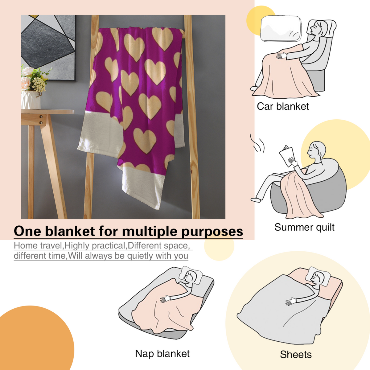 Electric Grove Rich Multicolor Modern Art Flannel Throw Blanket