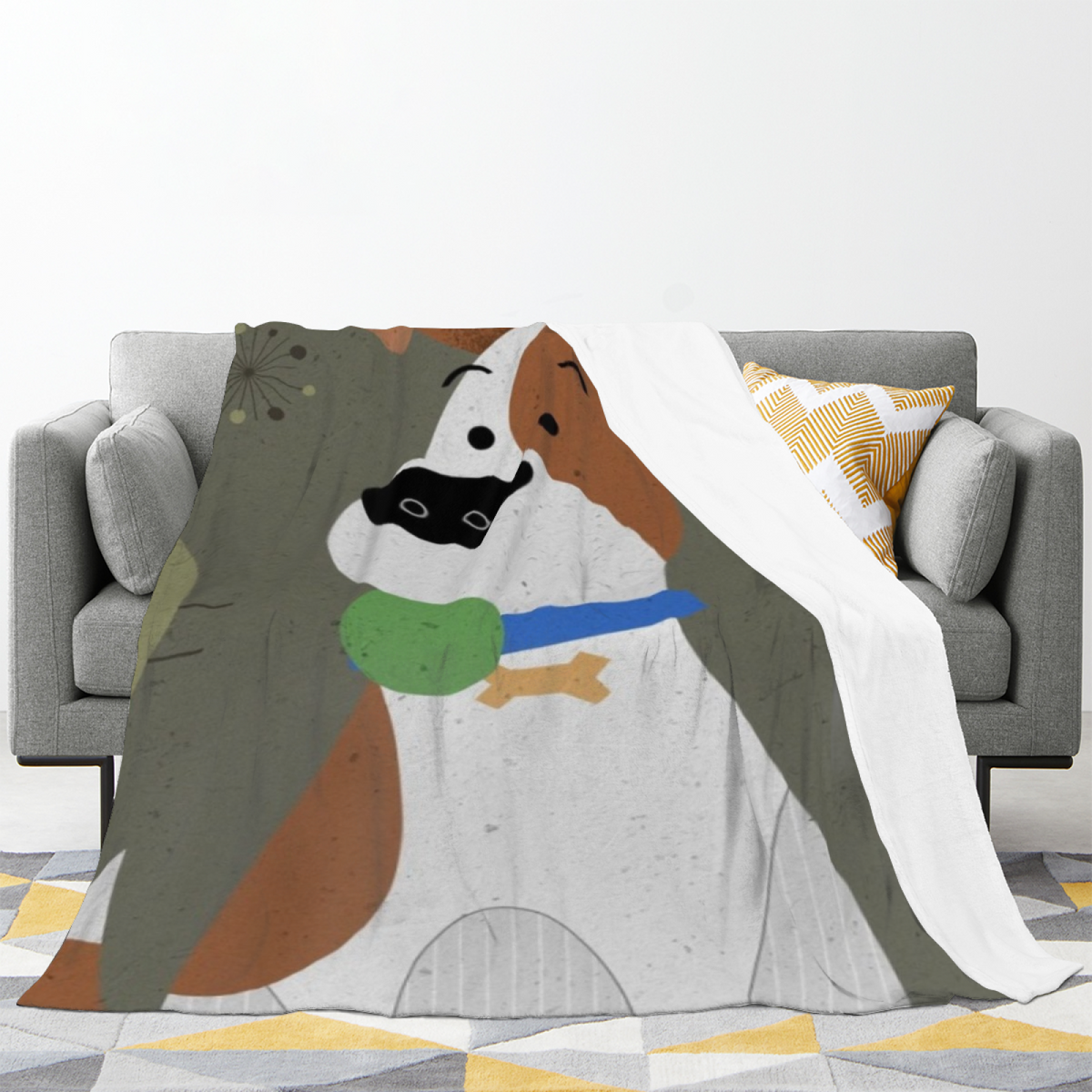 Frosted Mirage Soft Flannel Blanket in Soft Neutral