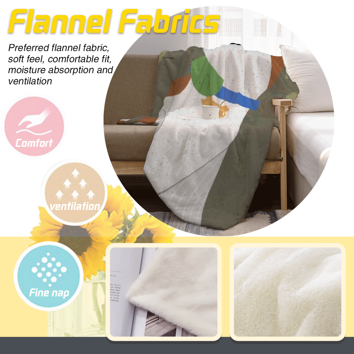 Frosted Mirage Soft Flannel Blanket in Soft Neutral