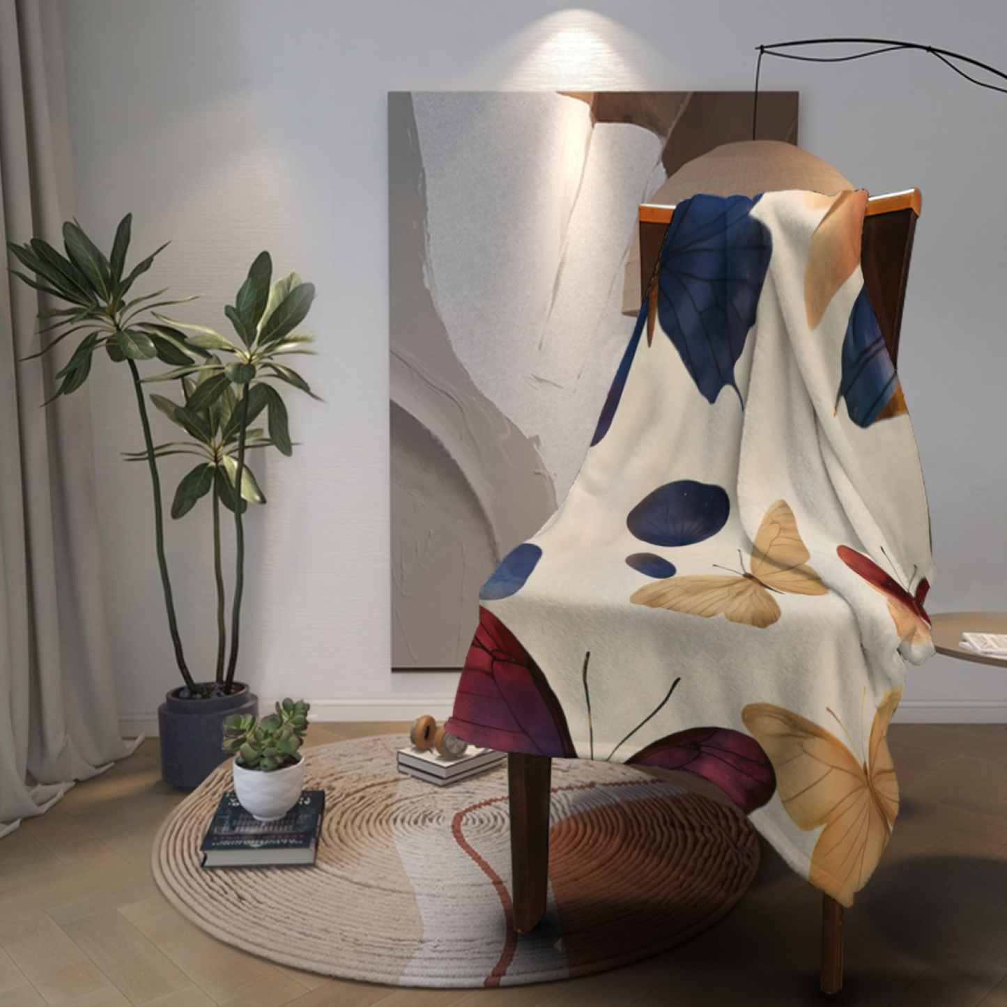 Modern Graphic Art Throw Blanket ¨C Colorful Decorative Printed Cozy Blanket
