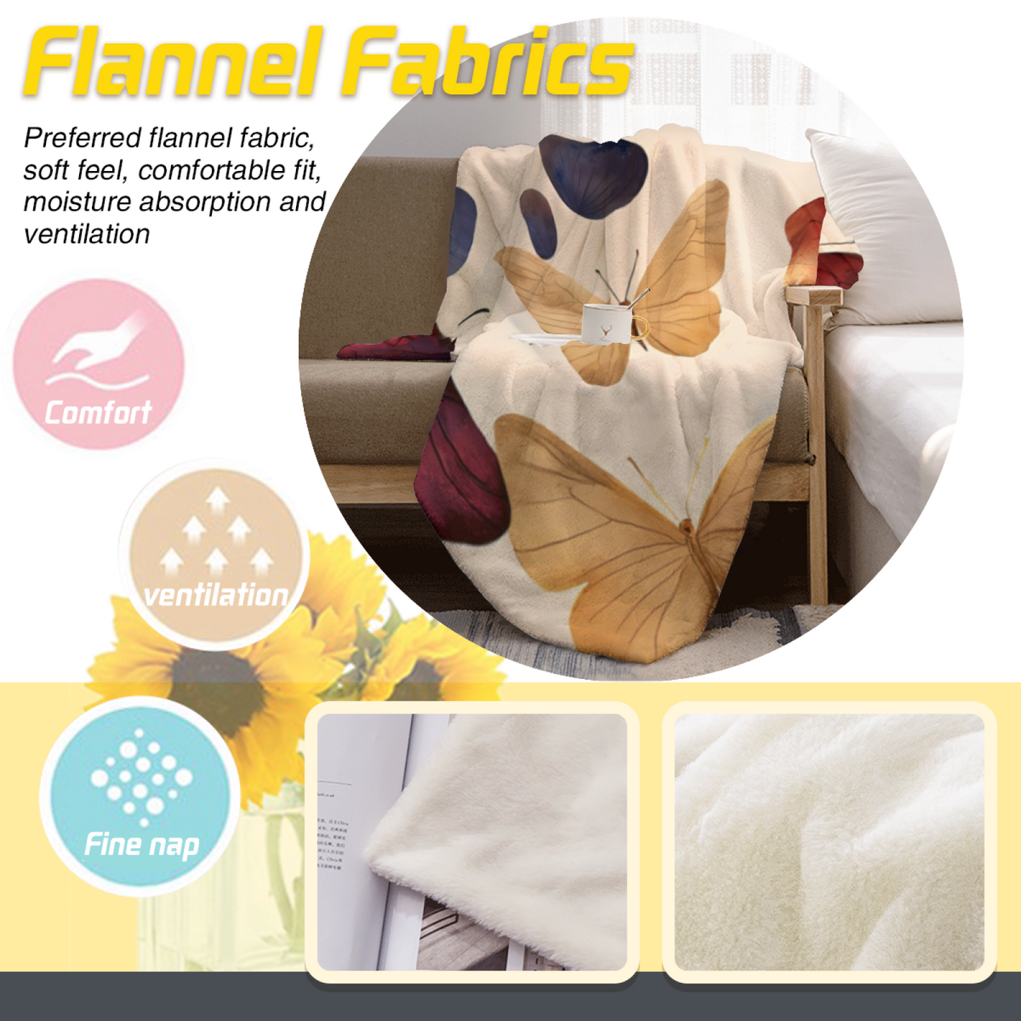 Modern Graphic Art Throw Blanket ¨C Colorful Decorative Printed Cozy Blanket