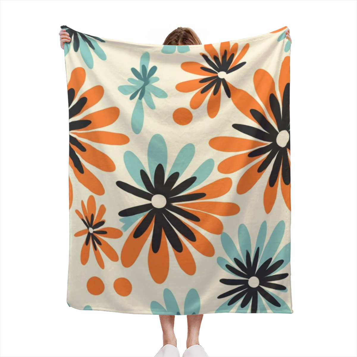 Decorative Flannel Blanket with Orchard Lagoon Cozy Cottage Artwork