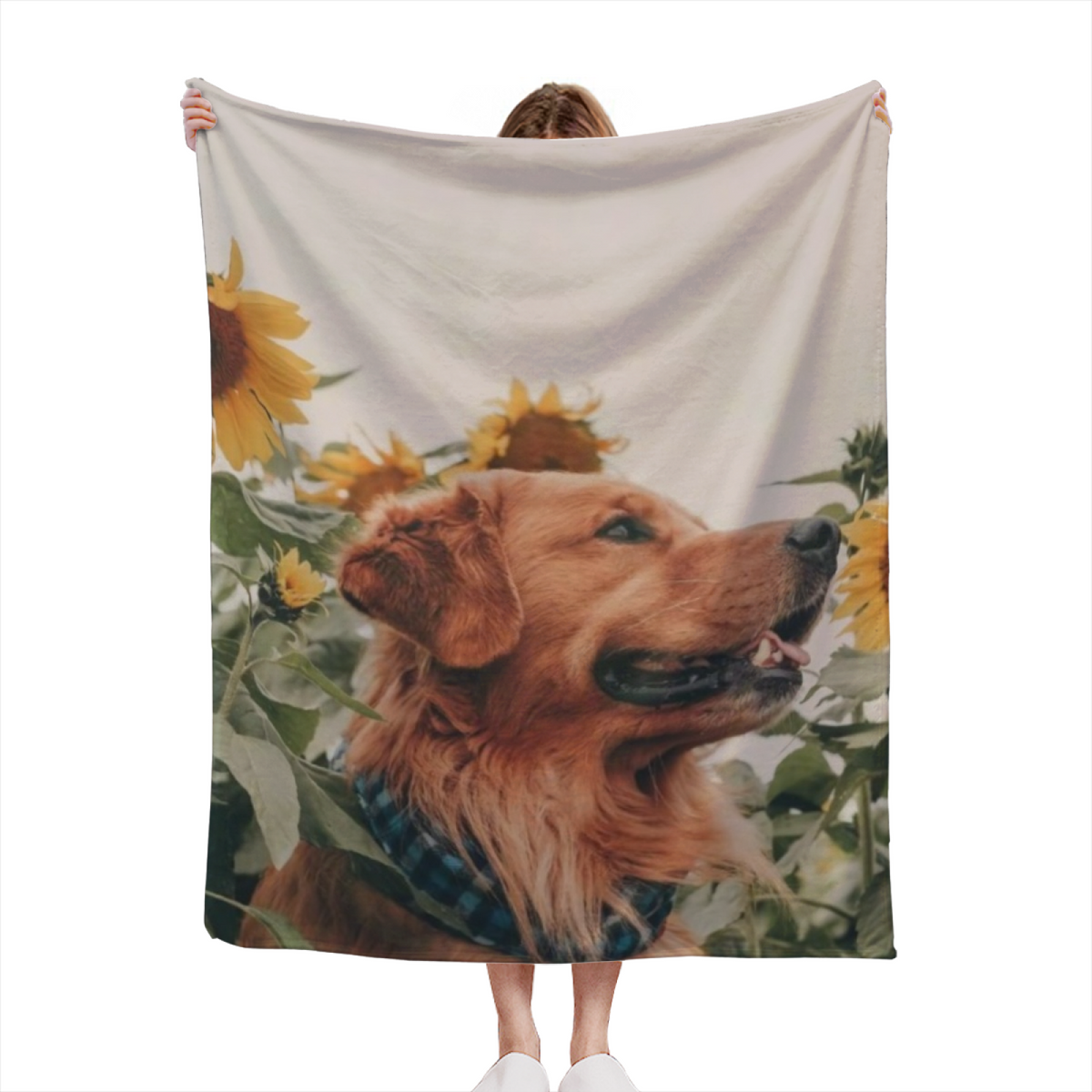 Twilight Picnic Muted Sage Art Flannel Throw Blanket