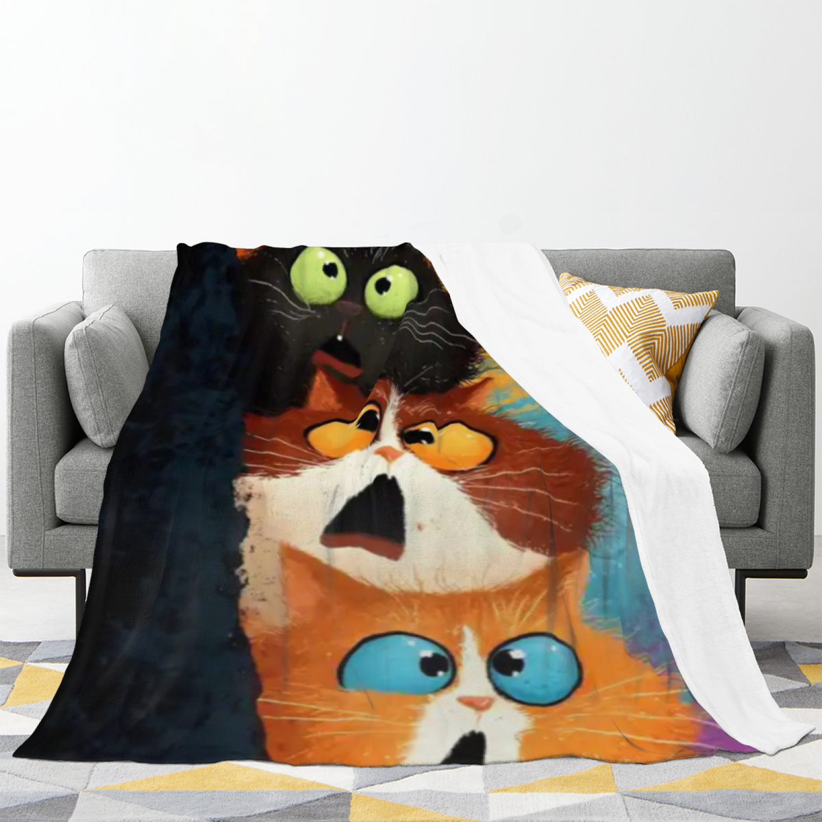 Starlit & Fable Playful Graphic All-Season Flannel Blanket