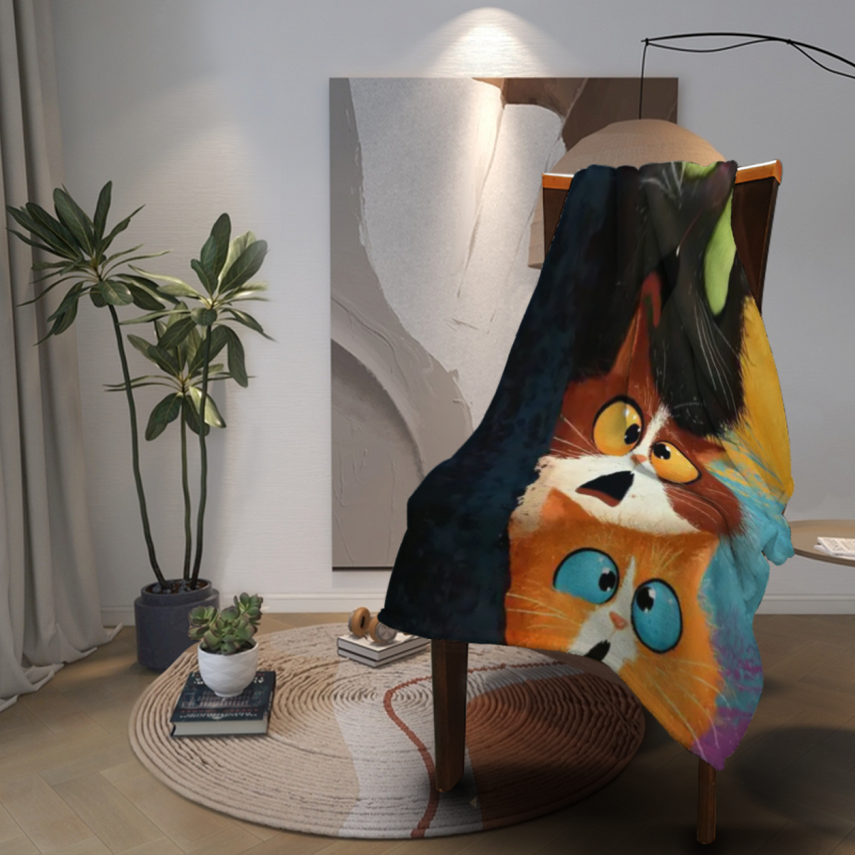Starlit & Fable Playful Graphic All-Season Flannel Blanket