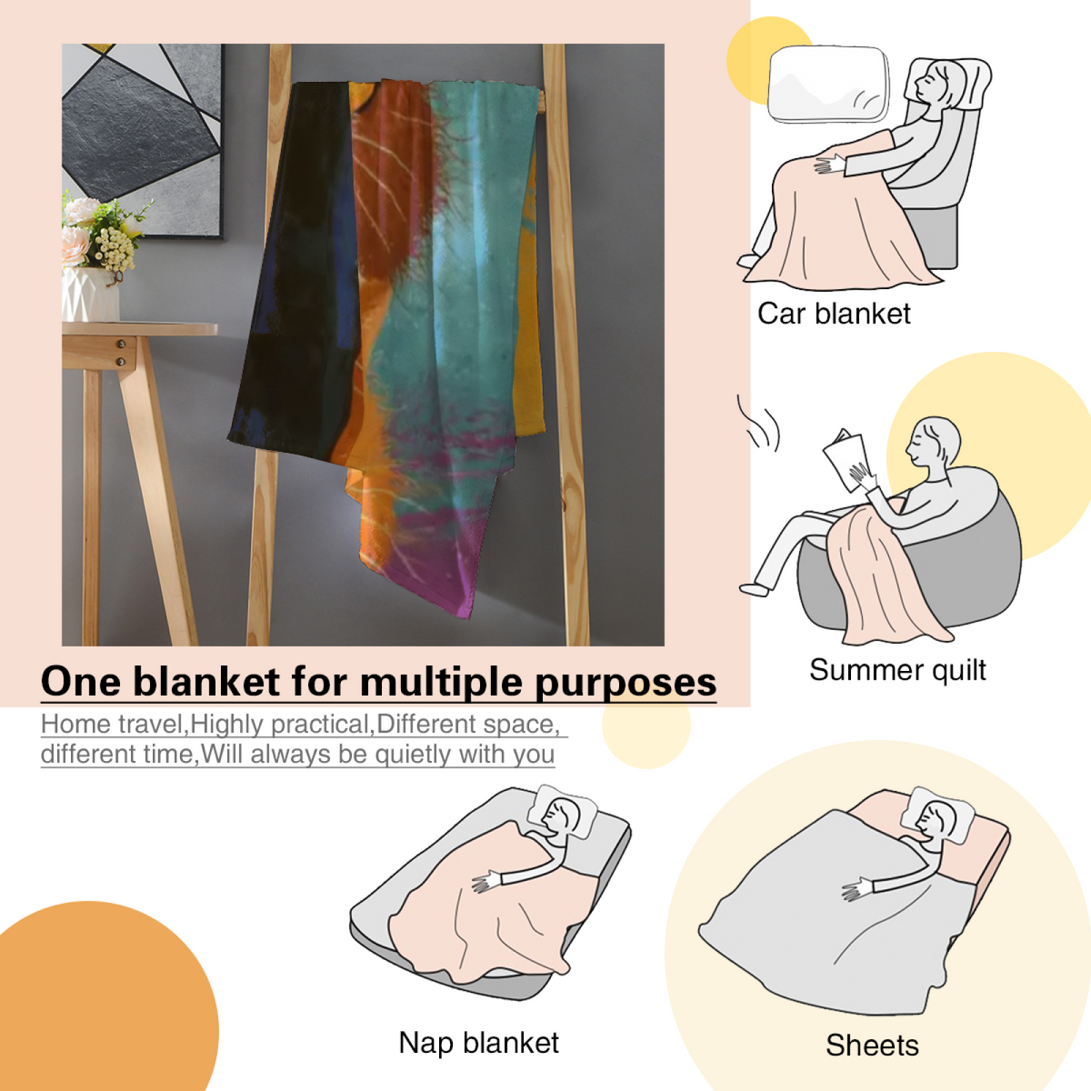 Starlit & Fable Playful Graphic All-Season Flannel Blanket
