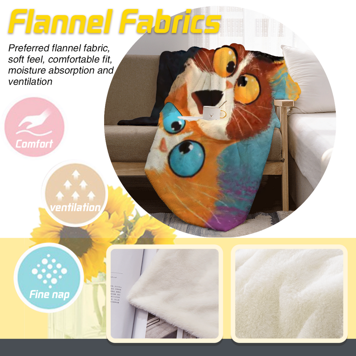 Starlit & Fable Playful Graphic All-Season Flannel Blanket