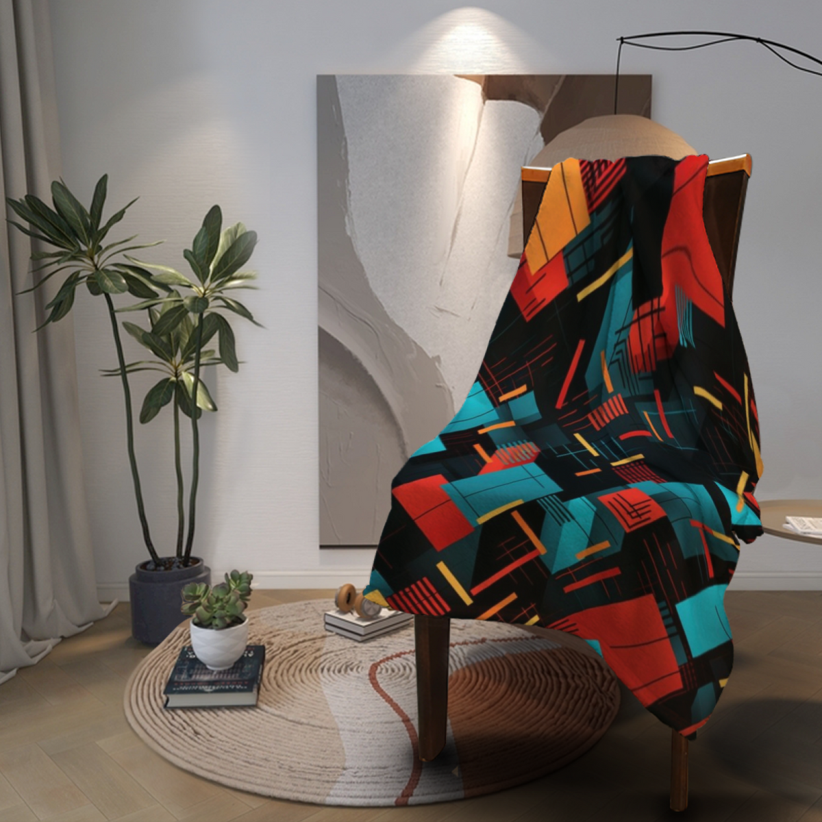 Soft Minimalist Plush Flannel Throw ¨C Luminous Lantern Collection