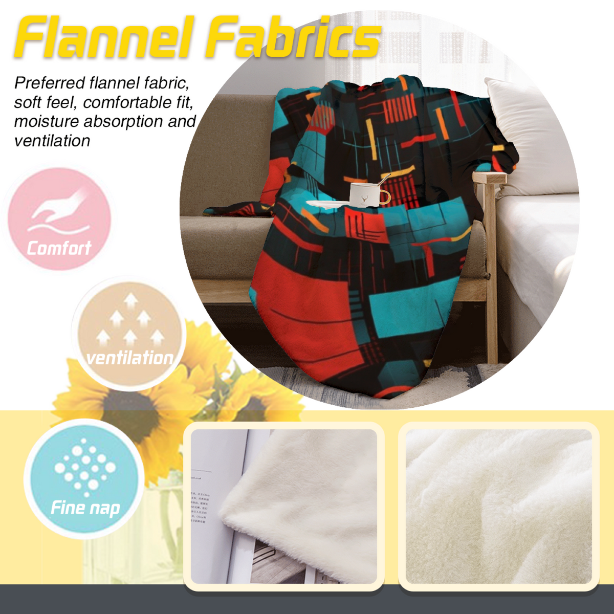 Soft Minimalist Plush Flannel Throw ¨C Luminous Lantern Collection