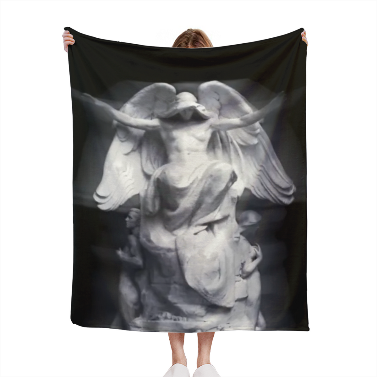 Coastal Wander Pastel Multicolor Modern Art Flannel Throw Blanket
