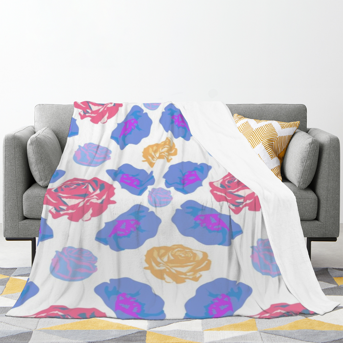 Soft Minimalist Plush Flannel Throw ¨C Orchard Horizon Collection