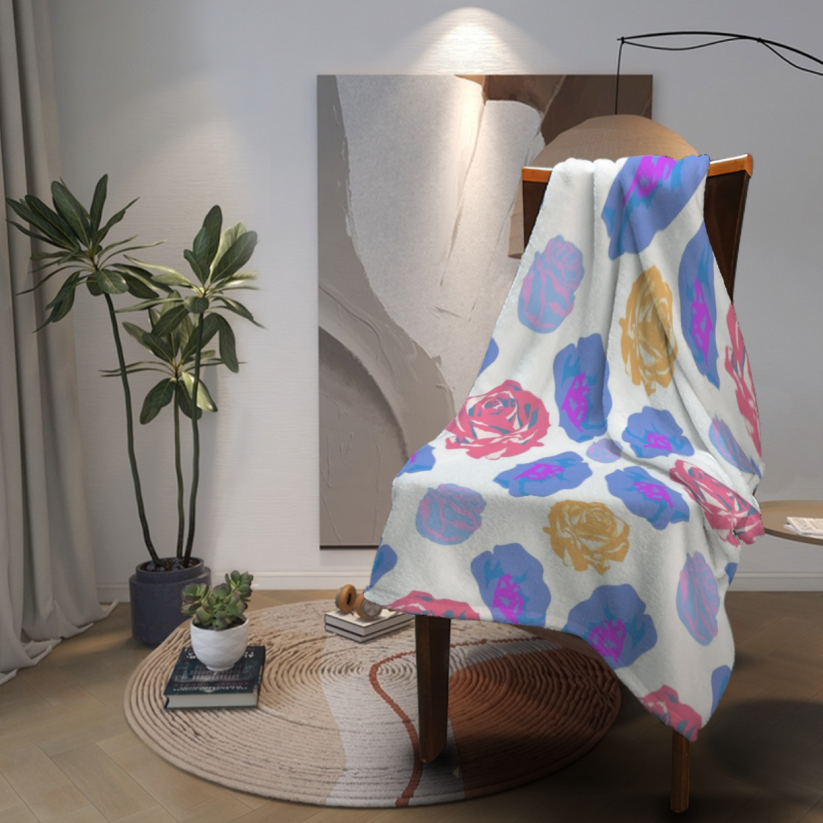 Soft Minimalist Plush Flannel Throw ¨C Orchard Horizon Collection