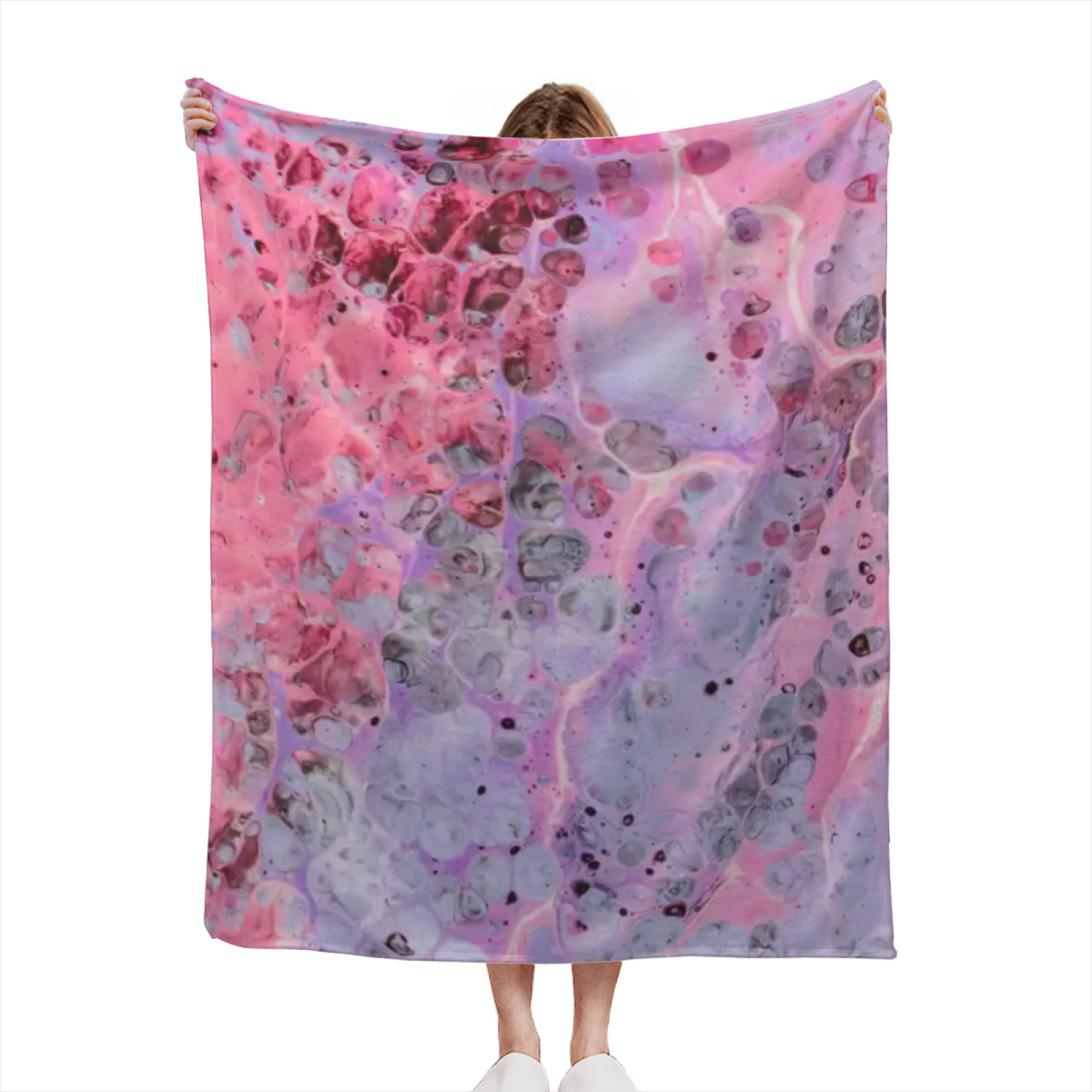 Celestial Galaxy Muted Sage Art Decorative Flannel Blanket