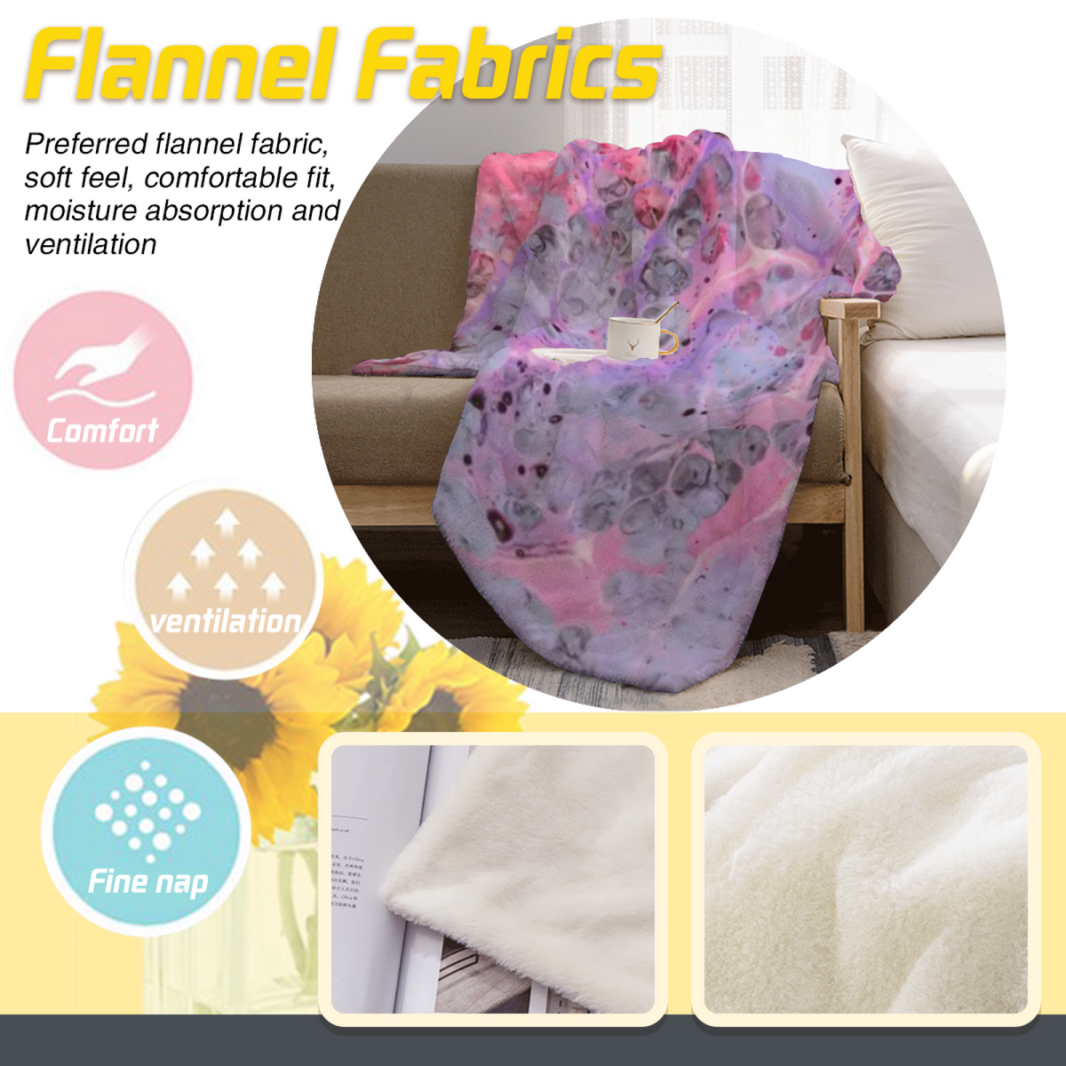Celestial Galaxy Muted Sage Art Decorative Flannel Blanket