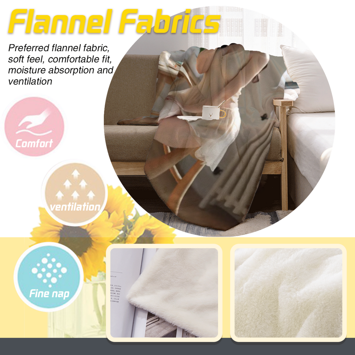 Dewdrop Ripple Inspired Flannel Sofa Throw ¨C Earthy Neutral Palette