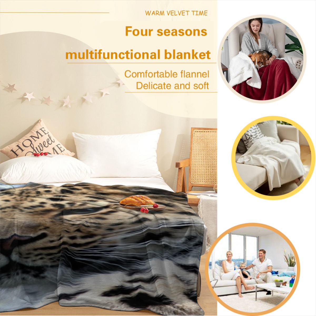 Harbor Trail Dreamy Pattern Soft Flannel Blanket