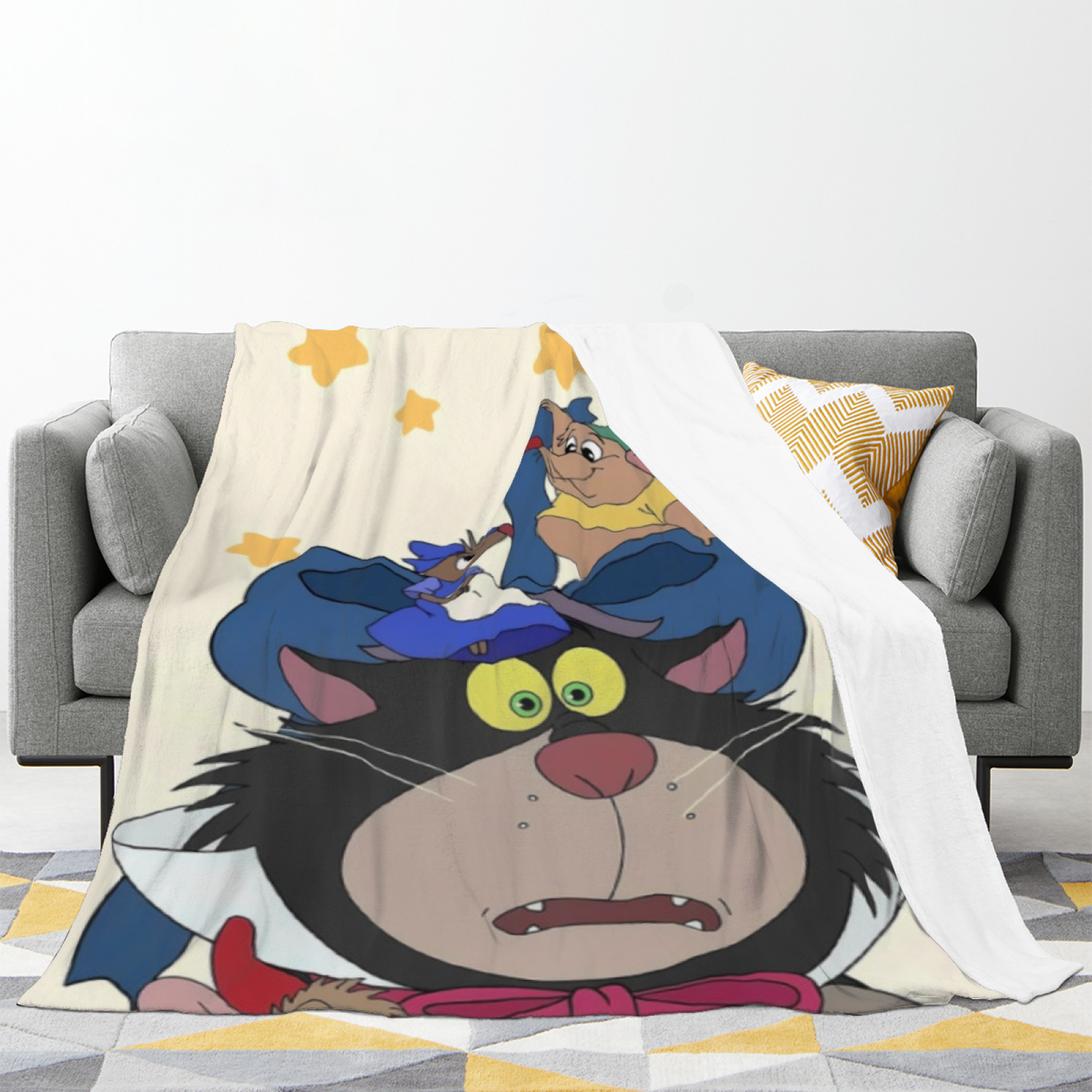 Contemporary Graphic Art Throw Blanket ¨C Colorful Printed Cozy Blanket