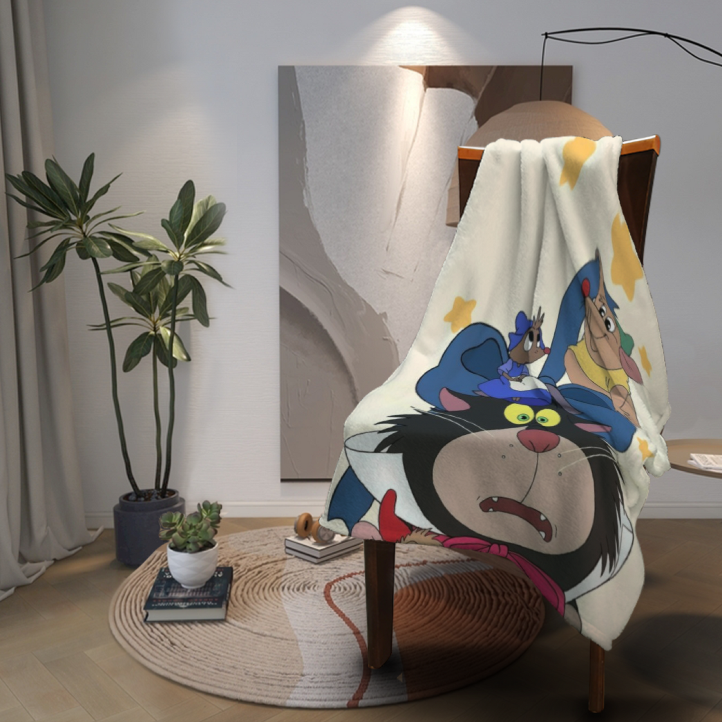 Contemporary Graphic Art Throw Blanket ¨C Colorful Printed Cozy Blanket