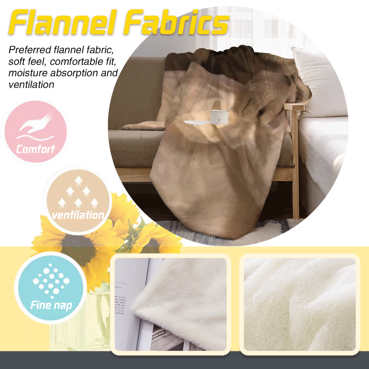 Pastel Multicolor Whimsical Decor All-Season Flannel Blanket ¨C Radiant Atlas Edition