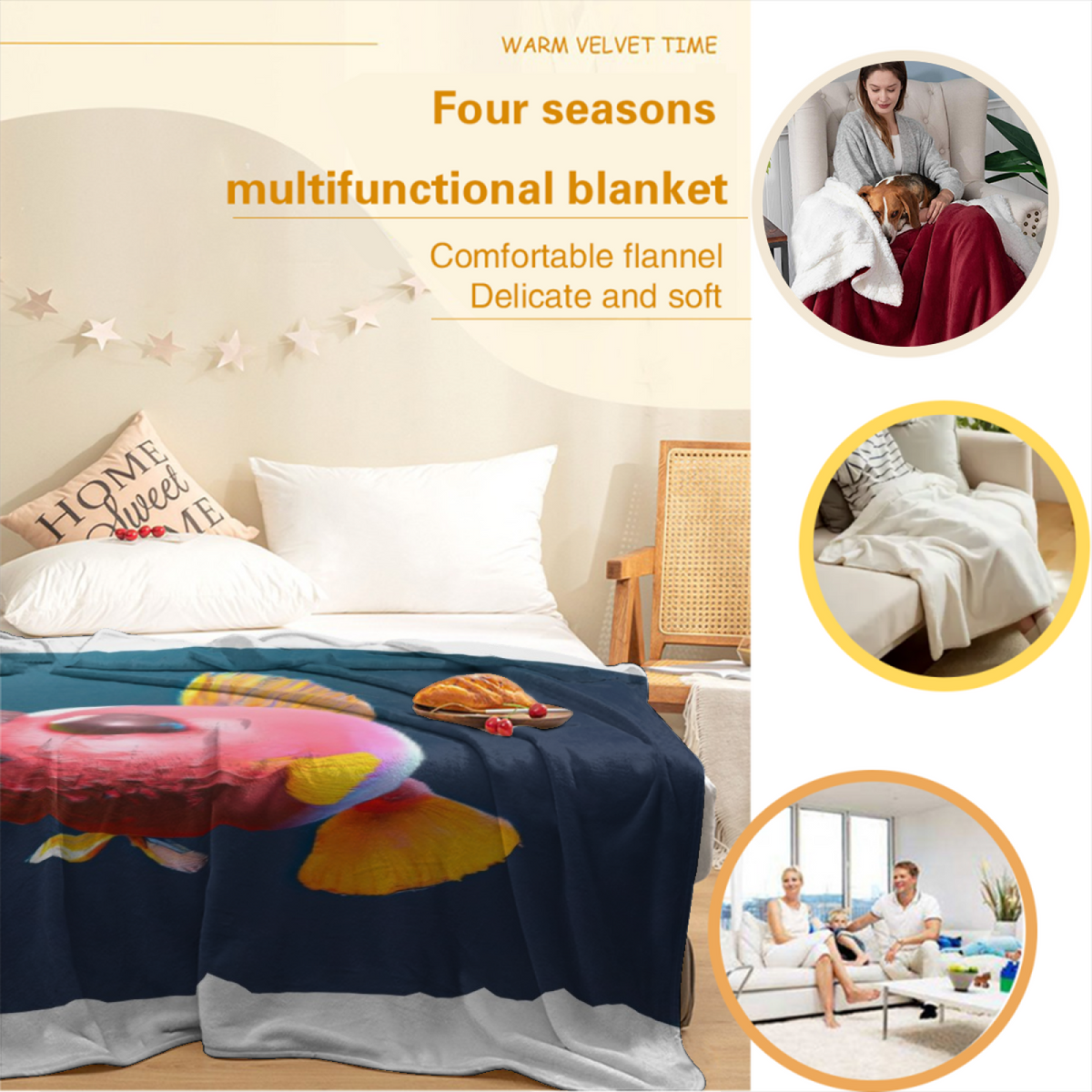 Wildwood Harbor Lightweight Flannel Throw in Soft Neutral